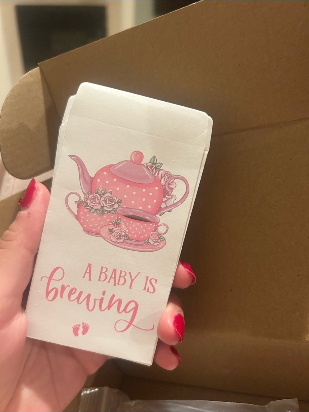 Baby shower party favor - tea party theme - girl